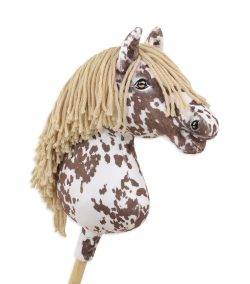 Hobby Horse Brauner Tigerschecke II — handgenähtes Steckenpferd
