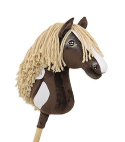 Hobby Horse Dunkelbrauner im Westernlook — handgenähtes Steckenpferd