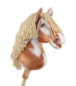 Hobby Horse Schecke — handgenähtes Steckenpferd
