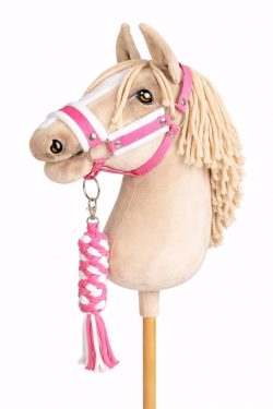 Set: Halfter mit Fell + Strick A3 — Hobby Horse Zubehör von Galoppherz